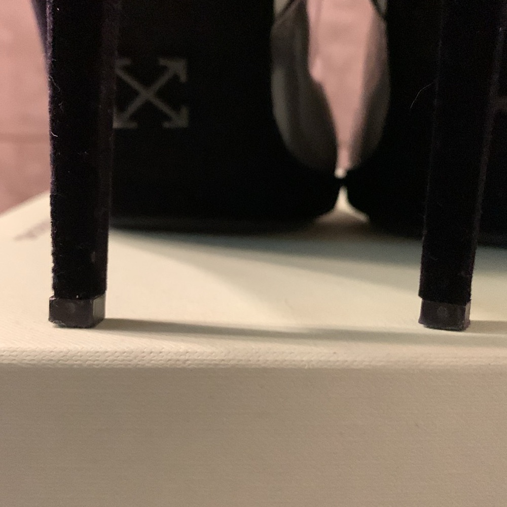 Off-White Silver Ankle Boots - Picture 4 of 7